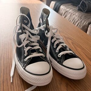 Converse Black and White Womans High-Top Sneakers